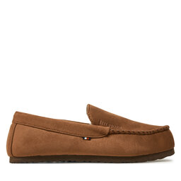 Tommy Hilfiger Bačkory Tommy Hilfiger Driver House Shoe FM0FM05224 Hnědá