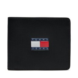Tommy Jeans Μεγάλο Πορτοφόλι Ανδρικό Tommy Jeans Tjm Heritage Leather Cc Wallet AM0AM12082 Black BDS