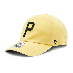 47 Brand Șapcă 47 Brand MLB Pittsburgh Pirates Double Under '47 CLEAN UP BAS-DBLUN920GWS-MZ06 Maize