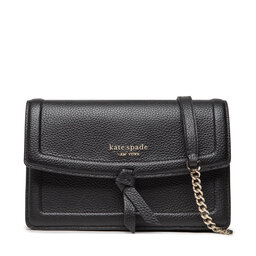 Kate Spade Torebka Kate Spade Knott Pebbled Leather Flap Cro K6830 Black 001