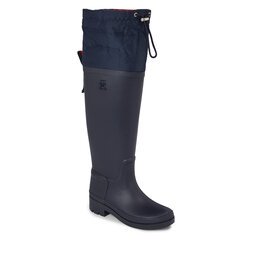 Tommy Hilfiger Stivali Tommy Hilfiger Tommy Tartan Rubberboot FW0FW07664 Space Blue DW6