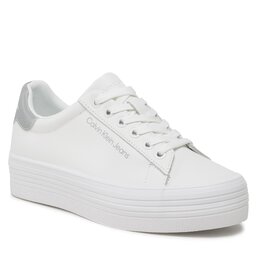 Calvin Klein Jeans Tenisice Calvin Klein Jeans Vulc Flatform Laceup Ny Refl Wn YW0YW01220 Bright White/Reflective YBR