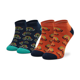 Freakers 2er-Set niedrige Kindersocken Freakers FFJSTEC-BLO Dunkelblau