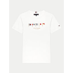 Tommy Hilfiger Tommy Hilfiger Majica Multiflag KB0KB09532 D Bela Regular Fit