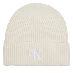 Calvin Klein Jeans Čepice Calvin Klein Jeans Thick Embroidery Beanie K60K612321 Écru