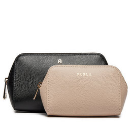 Furla Комплект несесери Furla Camelia M Cosmetic Case Set WE00453-ARE000-BBR00-1007 Черен