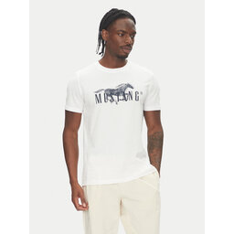Mustang Mustang Camiseta Austin 1016492 Blanco Regular Fit