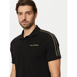 KARL LAGERFELD KARL LAGERFELD Polo 745461 551235 Μαύρο Regular Fit