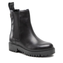Guess Kotníková obuv s elastickým prvkem Guess Oakess FL7OAK LEA10 BLACK