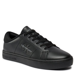 Calvin Klein Jeans Sportcipők Calvin Klein Jeans Classic Cupsole Low Laceup Lth YM0YM00864 Triple Black 0GT