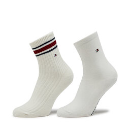 Tommy Hilfiger 2er-Set hohe Damensocken Tommy Hilfiger 701224914 Off White 001