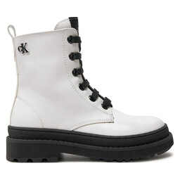 Calvin Klein Jeans Trapery Calvin Klein Jeans Lace-Up Bootie V4A5-81031-1453 M Biały