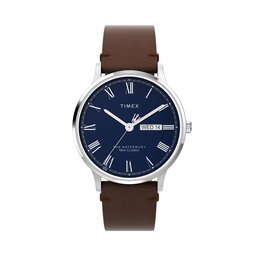 Timex Часовник Timex Waterbury TW2W14900 Brown/Navy
