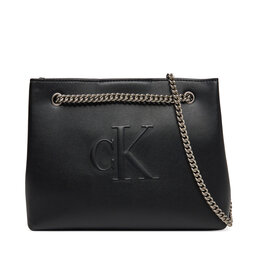 Calvin Klein Jeans Borsetta Calvin Klein Jeans Sculpted Chain Shoulder Bag LV04K3163G Nero