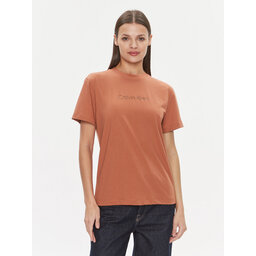 Calvin Klein Calvin Klein Majica Hero Logo K20K205448 Rjava Regular Fit