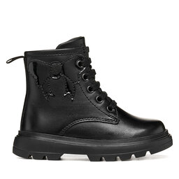 Geox Schnürschuhe Geox B Kiddartah Girl B665YA 08502 C9999 S Schwarz