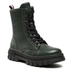 Tommy Hilfiger Kozačky Tommy Hilfiger T3A5-33057-1355406 S Dark Olive 406