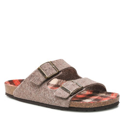 Genuins Hausschuhe Genuins Hawaii G104663 Tartan Taupe