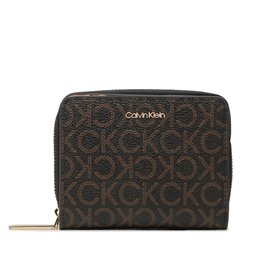 Calvin Klein Portefeuille femme petit format Calvin Klein Ck Must Z/A Wllt W/Flap Md Mono K60K608910 0HD