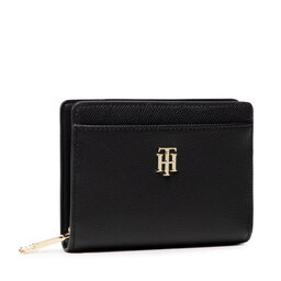 Tommy Hilfiger Liels sieviešu maks Tommy Hilfiger Th Timeless Med Wallet Blk AW0AW13985 BDS