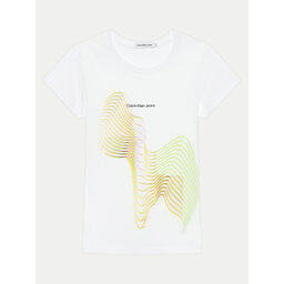 Calvin Klein Jeans Calvin Klein Jeans T-Shirt Meta Min Graphic IG0IG02427 Weiß Slim Fit