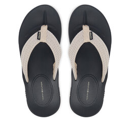 Tommy Hilfiger Zehentrenner Tommy Hilfiger Molded Padded Hilfiger B Sandal FM0FM05901 Grau