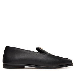 Tommy Hilfiger Slipper Tommy Hilfiger Th Leather Loafer FW0FW09319 Schwarz