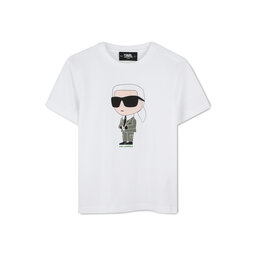 Karl Lagerfeld Kids Karl Lagerfeld Kids Póló Z30437 D Fehér Regular Fit