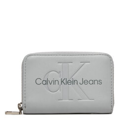 Calvin Klein Jeans Portafoglio piccolo da donna Calvin Klein Jeans Sculpted Med Zip Around Mono K60K612255 Grigio