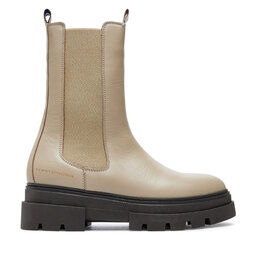 Tommy Hilfiger Μποτάκια με λάστιχο Tommy Hilfiger Monochromatic Chelsea Boot FW0FW06730 Μπεζ