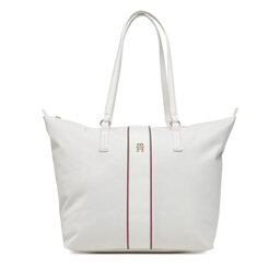 Tommy Hilfiger Torebka Tommy Hilfiger Poppy Tote Corp AW0AW17205 Écru