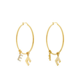 Elisabetta Franchi Cercei Elisabetta Franchi OR-48A-51E2-V200 Auriu