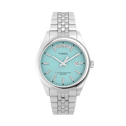 Timex Uhr Timex Legacy Day and Date Tiffany TW2V68400 Silver/ Turquoise