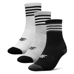 4F Sada 3 párů dětských vysokých ponožek 4F 4FJWAW23USOCM234 90S