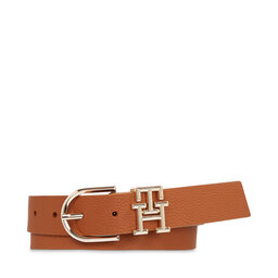 Tommy Hilfiger Cinturón para mujer Tommy Hilfiger Th Lux 3.0 AW0AW15388 Natural Cognac GTU