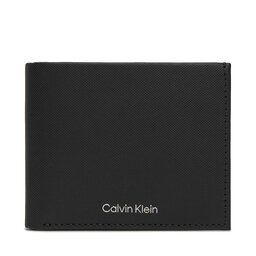 Calvin Klein Nagyméretű férfi pénztárca Calvin Klein Ck Must Bifold 5Cc W/Coin K50K511381 Ck Black Pique BEH