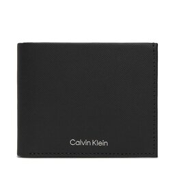 Calvin Klein Portafoglio grande da uomo Calvin Klein Ck Must Bifold 5Cc W/Coin K50K511381 Ck Black Pique BEH