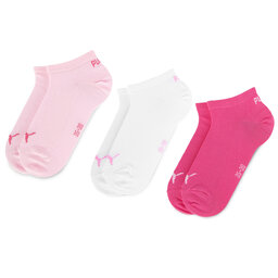 Puma Σετ 3 ζευγάρια κοντές κάλτσες γυναικείες Puma 261080001 Pink Lady 422