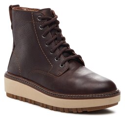 Clarks Stövletter Clarks Orianna W Lace 261747994 Dark Brown Lea