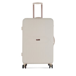 Semi Line Μεγάλη Βαλίτσα Semi Line T5686-3 Εκρού