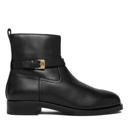 Tommy Hilfiger Μποτάκια Tommy Hilfiger Th Buckle Riding Leather Bootie FW0FW08781 Μαύρο