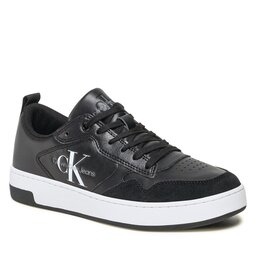 Calvin Klein Jeans Sneakersy Calvin Klein Jeans Basket Cupsole Low Lth Mono YM0YM00574 Black/White 0GJ