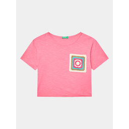United Colors Of Benetton United Colors Of Benetton Póló 3LHAC10BV Rózsaszín Regular Fit