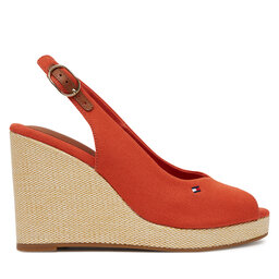 Tommy Hilfiger Espadryle Tommy Hilfiger Flag High Wedge Espad Slingback FW0FW08597 Pomarańczowy
