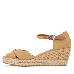 

Еспадрильї Tommy Hilfiger Basic Open Toe Mid Wedge FW0FW04785 Classic Khaki RBL, Хакі