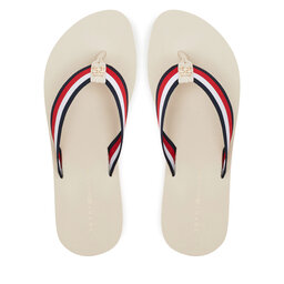 Tommy Hilfiger Σαγιονάρες Tommy Hilfiger Th Corp Mid Wedge Beach Sandal FW0FW08517 Μπεζ