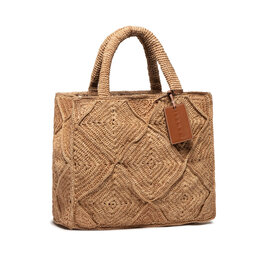 

Сумка Manebi Sunset Bag Large V 2.2 AC Tan Crochet Natural Raffia, Бежевий
