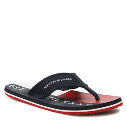 Tommy Hilfiger Infradito Tommy Hilfiger Palm Print Beach Sandal FM0FM03644 Desert Sky DW5