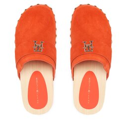 

Шльопанці Tommy Hilfiger Th Clog Suede FW0FW07171 Deep Orange SNX, Оранжевий