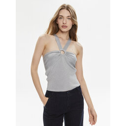 MICHAEL Michael Kors MICHAEL Michael Kors Top MS460W2AFB Srebrna Slim Fit